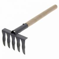 Грабли витые 5-ти зубые с деревянным черенком  ГВ-5 с черенком