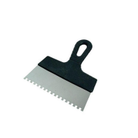 Шпатель 200мм  зуб 6 6мм (нерж.сталь, черная ручка) Декор