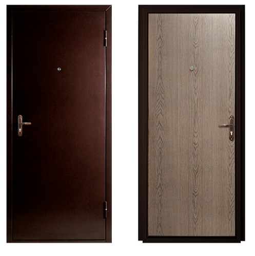Дверь входная метал. ПРОМЕТ СПЕЦ MP 860 2050 L (медь МДФ дуб сонома, 45мм, 1 замок Просам,глазок)