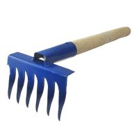 Грабли витые с узким шагом 6-ти зубые с деревянным черенком ГВМ-6 с черенком