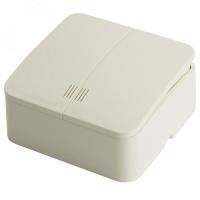 Выключатель 2-кл. ОП STEKKER София с индик., 250В, 10А, IP20, слон. кость MSW10-21-04