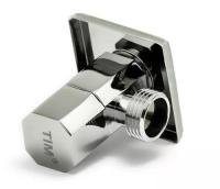 Кран угловой 1/2"-3/4" НР/НР (квадрат) с отражателем , ХРОМ TIM