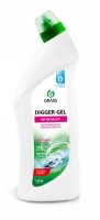 Средство щелочное для прочистки канализационных труб "DIGGER-GEL" Professional, 1л//GRASS