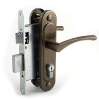 Замок врезной с ручкой Омега ЗВ7,бронза(15)