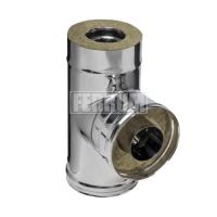 Сэндвич-тройник 90° (430 0,5 мм + нерж.) ф120х200