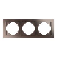 Рамка горизонтальная 3-м STEKKER Катрин, GFR00-7003-04, шоколад