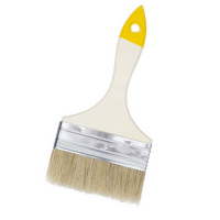 Кисть плоская “Хобби”, натуральная щетина, дер. рукоятка, 100мм  KORVUS