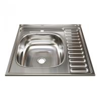 Мойка нерж. 60 60 (0,4) лев. вып. 1 1 2 MIXLINE 16 см