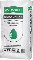 Гидроизоляция жесткая АКВАСКРИН НС63 20кг (54шт/п) ОСНОВИТ