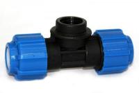 Тройник ПЭ с внутр. труб. резьбой 40х1''х40 (обж.)