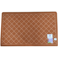 .Коврик придверный грязезащитный 0,57*0,95 м "Ромбы" Кирпичный