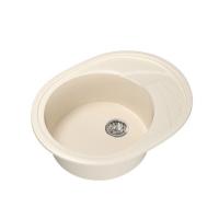 Мойка ML-GM17 овальная с крылом, бежев (328), 465 570 180мм