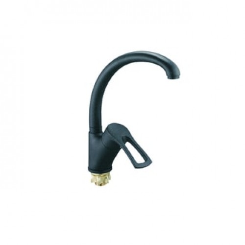 Смеситель для  кухонной мойки с пов. изливом гайка (корона) черн DYU4-A181КB  ZEGOR