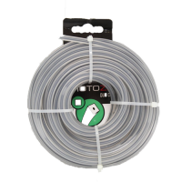 .Леска для триммера квадрат 4мм 15м (Duo Core с армирующей жилой) 193158 KIMOTOZIP