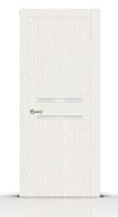 Дверное полотно Турин-2 800 2000 шпон ясень белый  стекло триплекс молочный