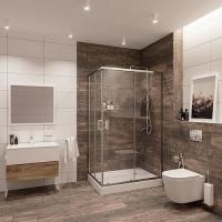 Душевое ограждение NG-6610-08 прямоугольник стекло прозрач, двери раздвижные 120 80 190