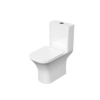 Унитаз-компакт безободковый  Optima Square  тонкое сиденье с микролифтом AQUATEK