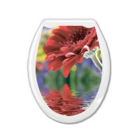 Сиденье для унитаза  УНИВЕРСАЛ ДЕКОР Красная гербера