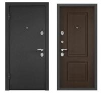 Дверь стальная  ТОРЭКС  Х5 860 2050 левая (Темно-серое букле графит,ПВХ Дуб коньяк СК66)