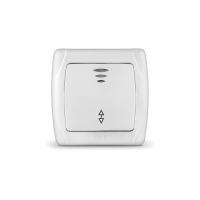 Выключатель 1-кл. СП  МАРГАРИТА  10А проходной с идик. бел.(М0125)