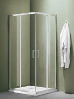 .Душевое ограждение SANTREK AQUA Lea-CR-800-C-Chrome 800*800*1850 Г-обр. стекло Прозр 5мм