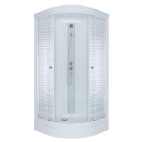 Душевая кабина Стандарт -ДН4 стекло ПОЛОСЫ. 90 90 низ. поддон