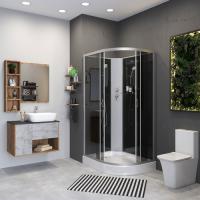 Душевая кабина NG-3512-14LBK (1200*800*2000) левая низкий поддон