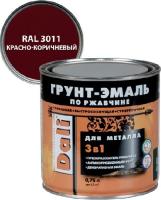 Грунт-эмаль по ржавчине Красно-киричневая 0,75л ( RAL 2011) DALI Рогнеда