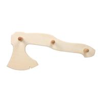 Вешалка "Топор" 49*22см, 3 рожка, липа "Банные штучки"