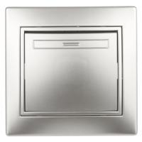 Выключатель, 10А-250В, IP20, СУ, Plano, алюминий1-101-03