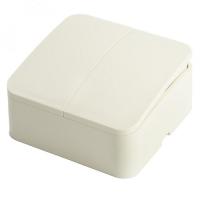 Выключатель 2-кл. ОП STEKKER София 250В, 10А, IP20, слоновая кость, MSW10-20-04