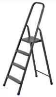 ,Стремянка стальная 4 ступ. вес 5,8кг, раб.высота 2,81м, грузоподъемность 150 кг ЧЕРНАЯ Новая высота