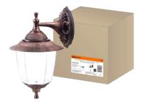 Светильник садово-парковый Прага Эл-11-71-1М 60 Вт Е27 настенный вниз медь, прозрачный плафон TDM