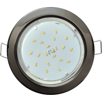 Светильник встраиваемый GX53 FB5310ECB 220V черный хром 38х106 ECOLA