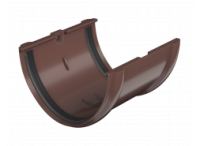 Соединитель жёлоба водосток ПВХ (корич) ТЕХНОНИКОЛЬ