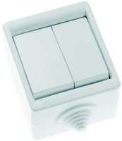 Выключатель А510-235 ОП брызгозащ. (IP44) 2-кл. белый (инд.уп.)