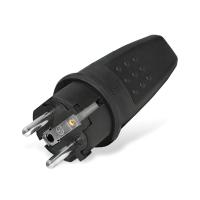 Вилка прямая евро с з каучук16А 250В IP44