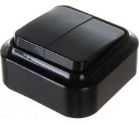 Выключатель 2кл. черный ОП 10А, 220В Пралеска (А56-134Ч)