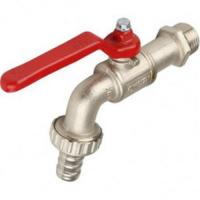 Кран шар. водоразборный 3 4  НР со штуцером рыч. силумин Китай