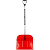 Лопата снеговая ПРОФИ 465*410*1360мм поликарбонатная, алюминиевый черенок, средняя // FIT