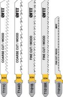 Набор полотен по дереву для электролобзика, 5 шт (T111C,T144D,T101B,T101BR,T101AO) FIT