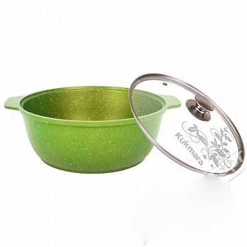 Кастрюля-жаровня 3л со стеклянной крышкой АП Trendy style ж31tsl (lime)