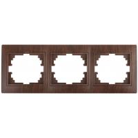 Рамка на 3 поста гор., СУ, Plano, венге1-503-10