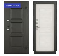 ,Дверь входная метал. ПРОМЕТ НОРД 439 термо MP Царга 980 2050 R (Букле граф Шале снеж 92мм,2 зам )