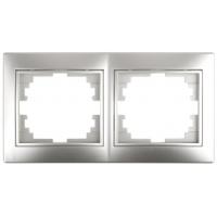 Рамка 2-м гор., СП INTRO Plano, алюминий 1-502-03