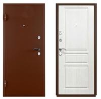 Дверь метал. ПРОМЕТ ТИТАН 860 2050 правая (Антик медь,МДФ Ясень белоснежный,66мм,2 замка)