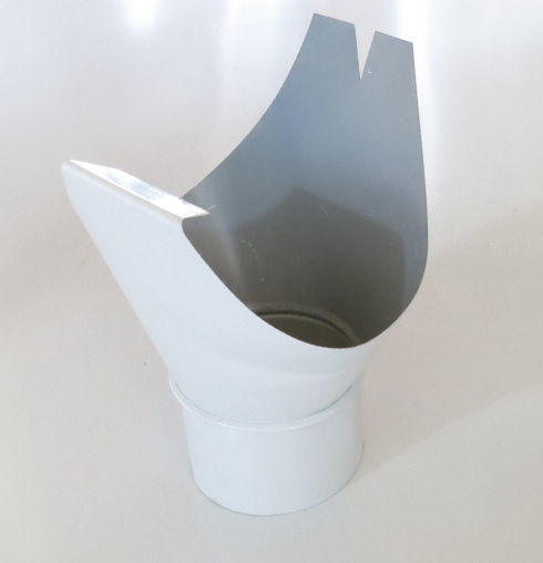 Воронка выпускная ф100 ф125мм белый (RAL9003) ВЕГАСТОК