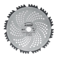 Диск (фреза,нож) для бензотриммера GS-T 48Т 255 25,4 HIGH-SPEED с победит.напайкой REZER