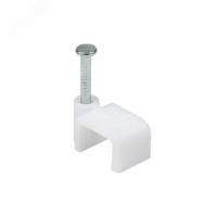 Скоба электроустановочная квадратная (плоская) 8мм (1уп.-50шт)