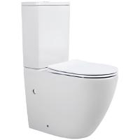 Унитаз-компакт безободковый ЕВРОПА  тонкое сиденье с микролифтом AQUATEK